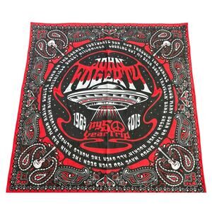 John Fogerty- Tour 2019 50 yr trip black red bandana- 21 x 21"- ufo western
